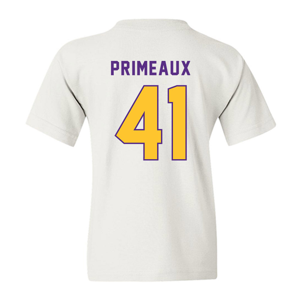 LSU - NCAA Baseball : DJ Primeaux - Classic Shersey Youth T-Shirt-1