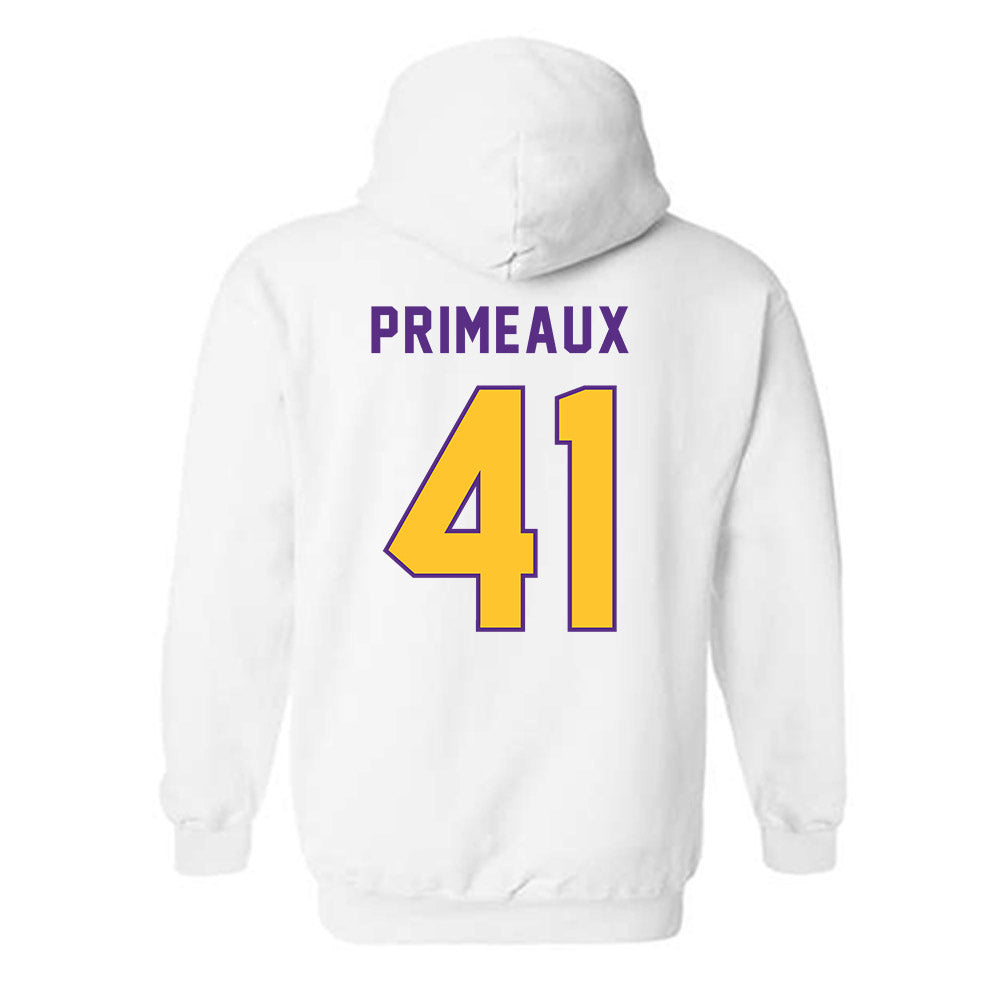 LSU - NCAA Baseball : DJ Primeaux - Classic Shersey Hooded Sweatshirt-1