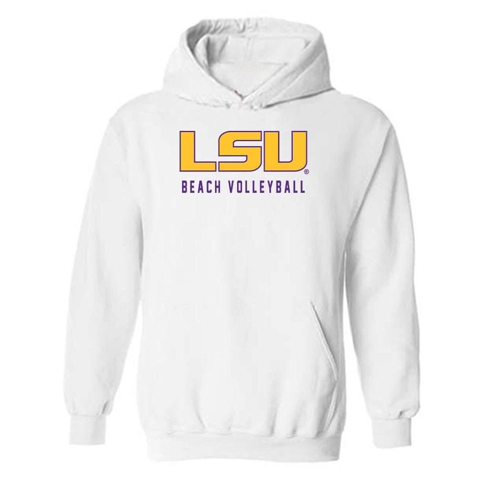 LSU - NCAA Beach Volleyball : Emily Hellmuth - Classic Shersey Hooded Sweatshirt-0