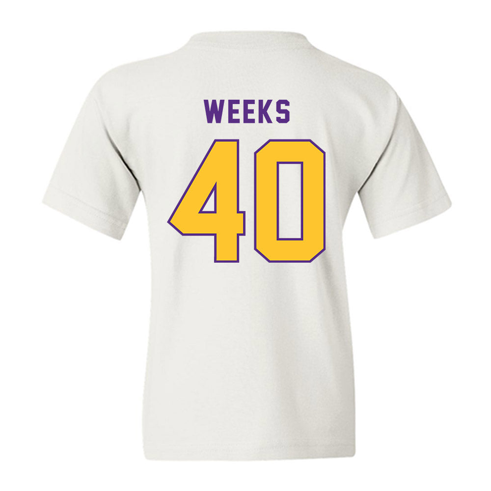 LSU - NCAA Football : Whit Weeks - Classic Shersey Youth T-Shirt-1