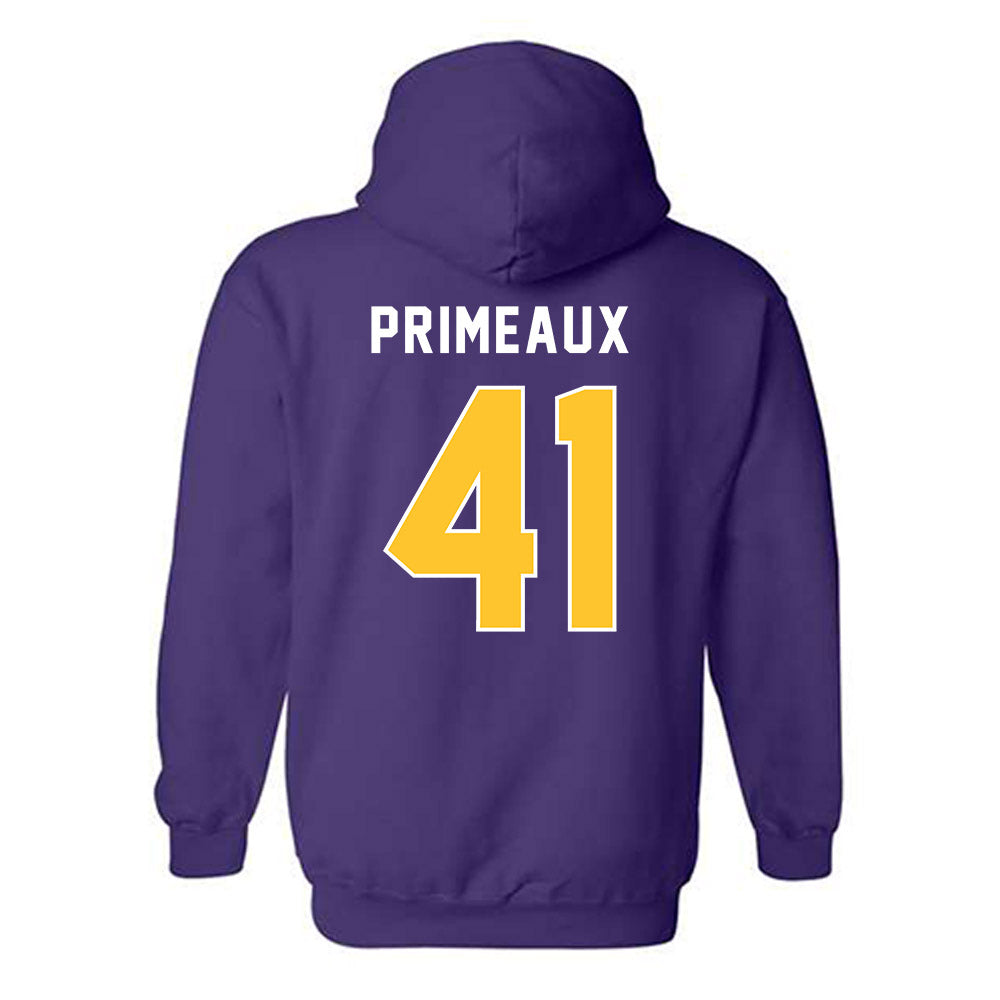 LSU - NCAA Baseball : DJ Primeaux - Classic Shersey Hooded Sweatshirt-1