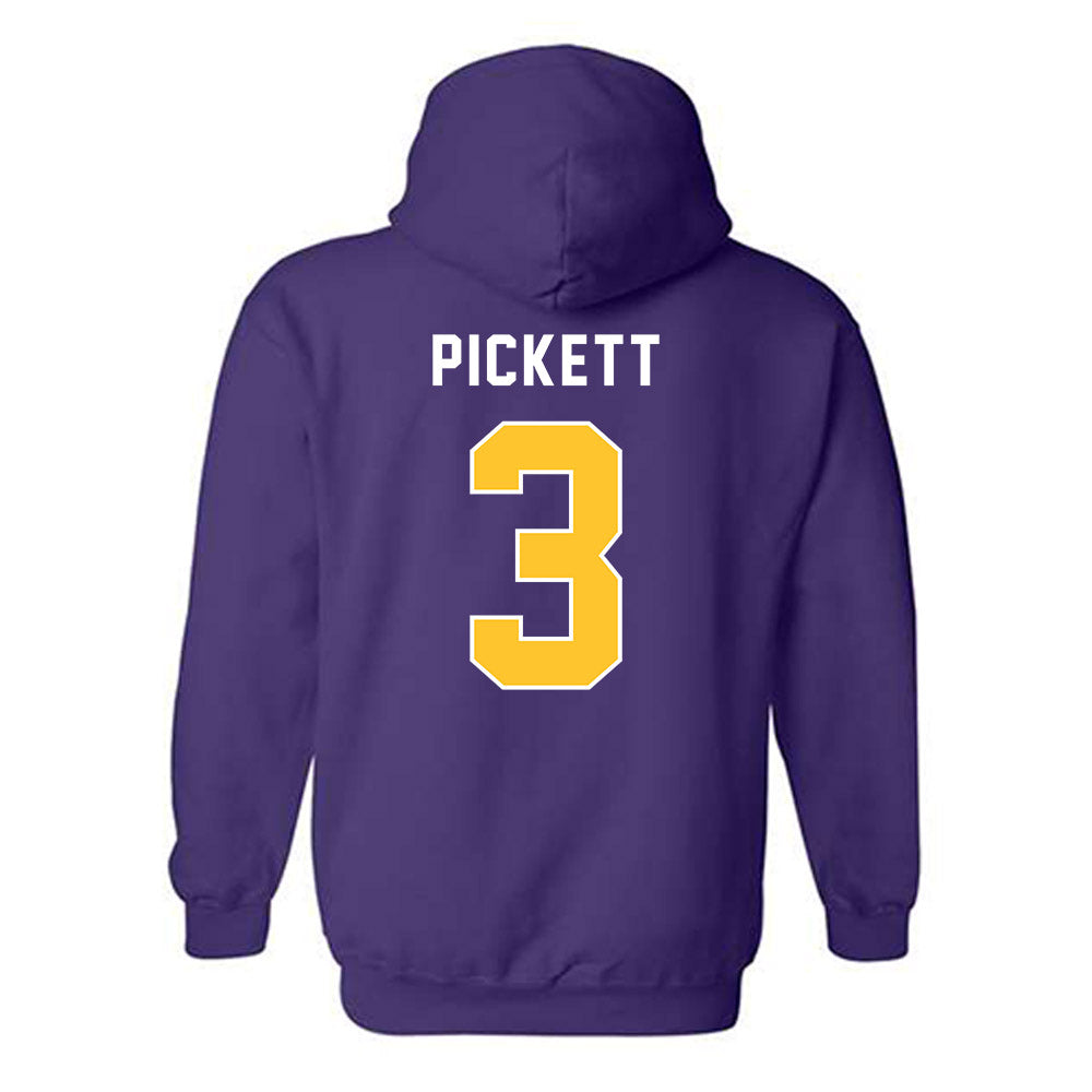 LSU - NCAA Football : DJ Pickett - Classic Shersey Hooded Sweatshirt-1