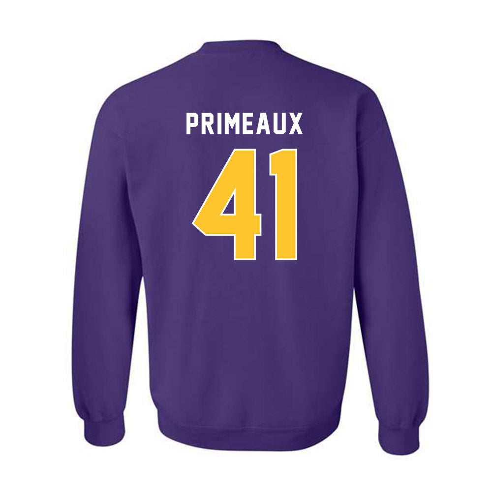 LSU - NCAA Baseball : DJ Primeaux - Classic Shersey Crewneck Sweatshirt-1