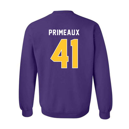 LSU - NCAA Baseball : DJ Primeaux - Classic Shersey Crewneck Sweatshirt-1