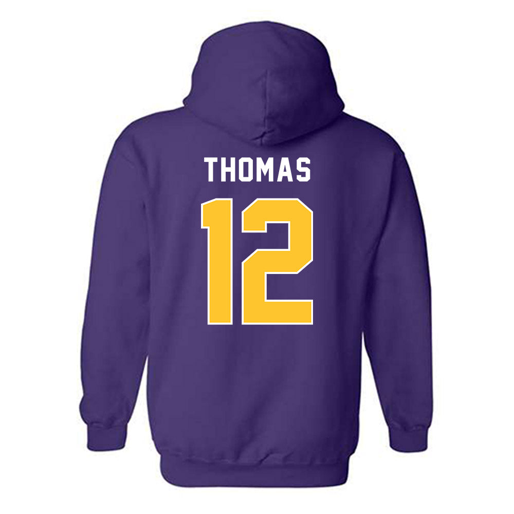 LSU - NCAA Football : Malachi Thomas - Classic Shersey Hooded Sweatshirt-1