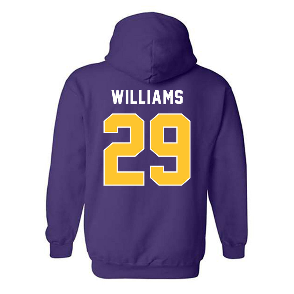 LSU - NCAA Baseball : Cooper Williams - Classic Shersey Hooded Sweatshirt-1