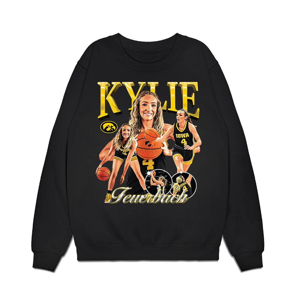 Iowa - NCAA Women's Basketball : Kylie Feuerbach - Collage Premium Crewneck Sweatshirt-0
