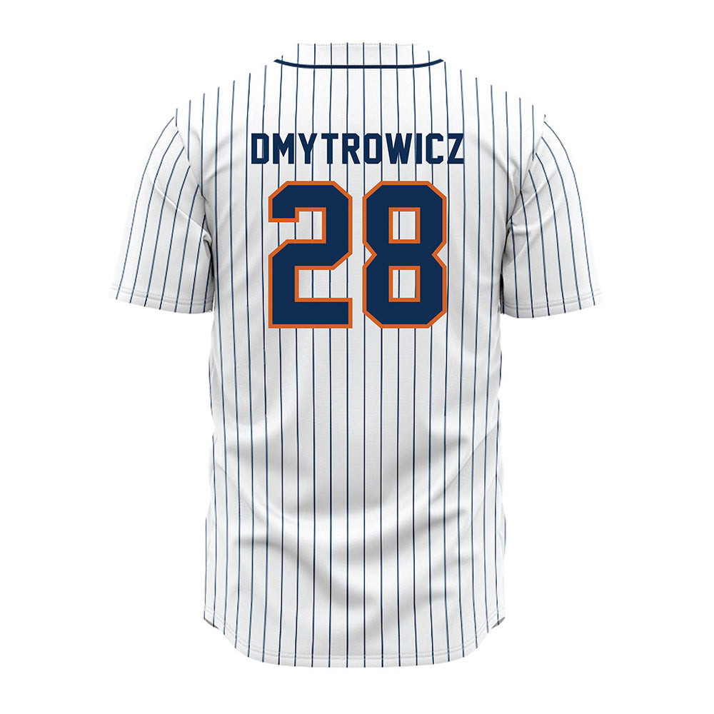 Wheaton IL - NCAA Baseball : Sean Dmytrowicz - White Pinstripe Jersey-1