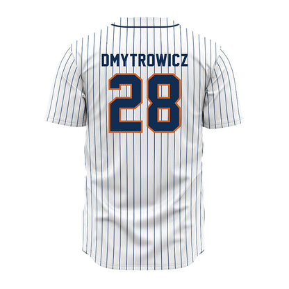 Wheaton IL - NCAA Baseball : Sean Dmytrowicz - White Pinstripe Jersey-1