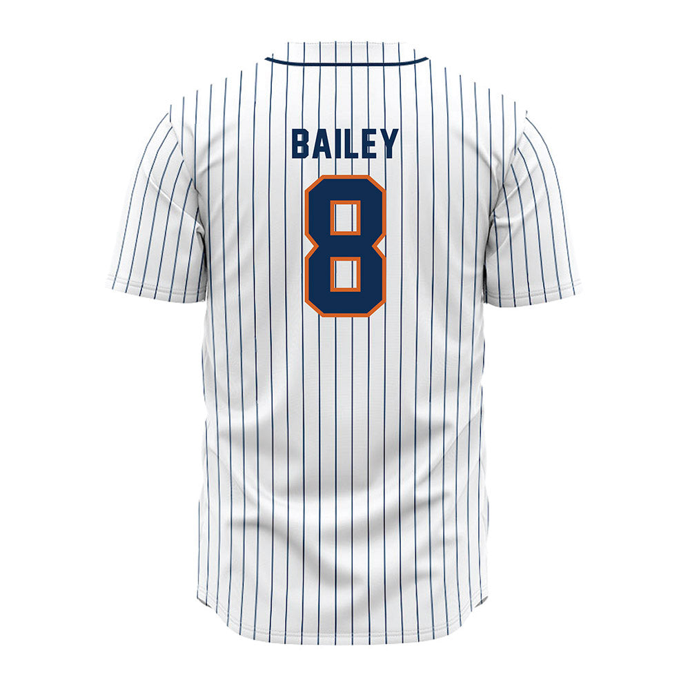 Wheaton IL - NCAA Baseball : Harrison Bailey - White Pinstripe Jersey-1