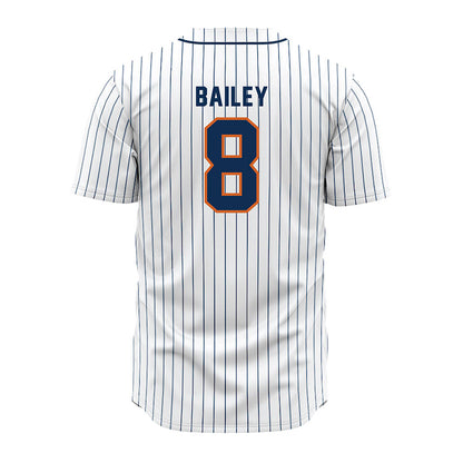 Wheaton IL - NCAA Baseball : Harrison Bailey - White Pinstripe Jersey-1