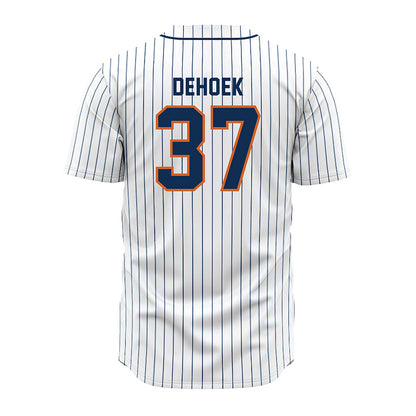 Wheaton IL - NCAA Baseball : Parker DeHoek - White Pinstripe Jersey-1