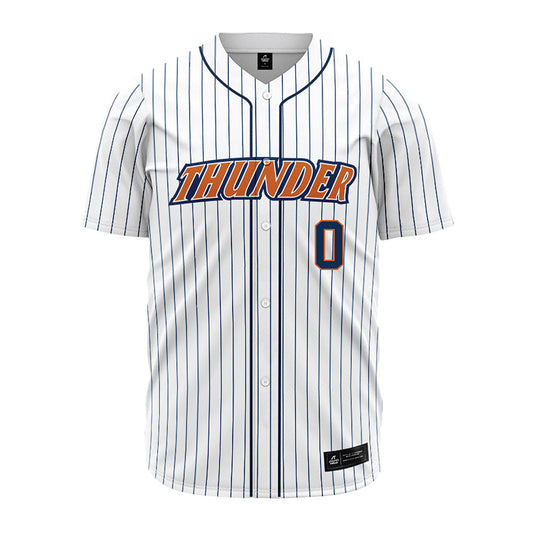 Wheaton IL - NCAA Baseball : Caleb Snyder - White Pinstripe Jersey-0