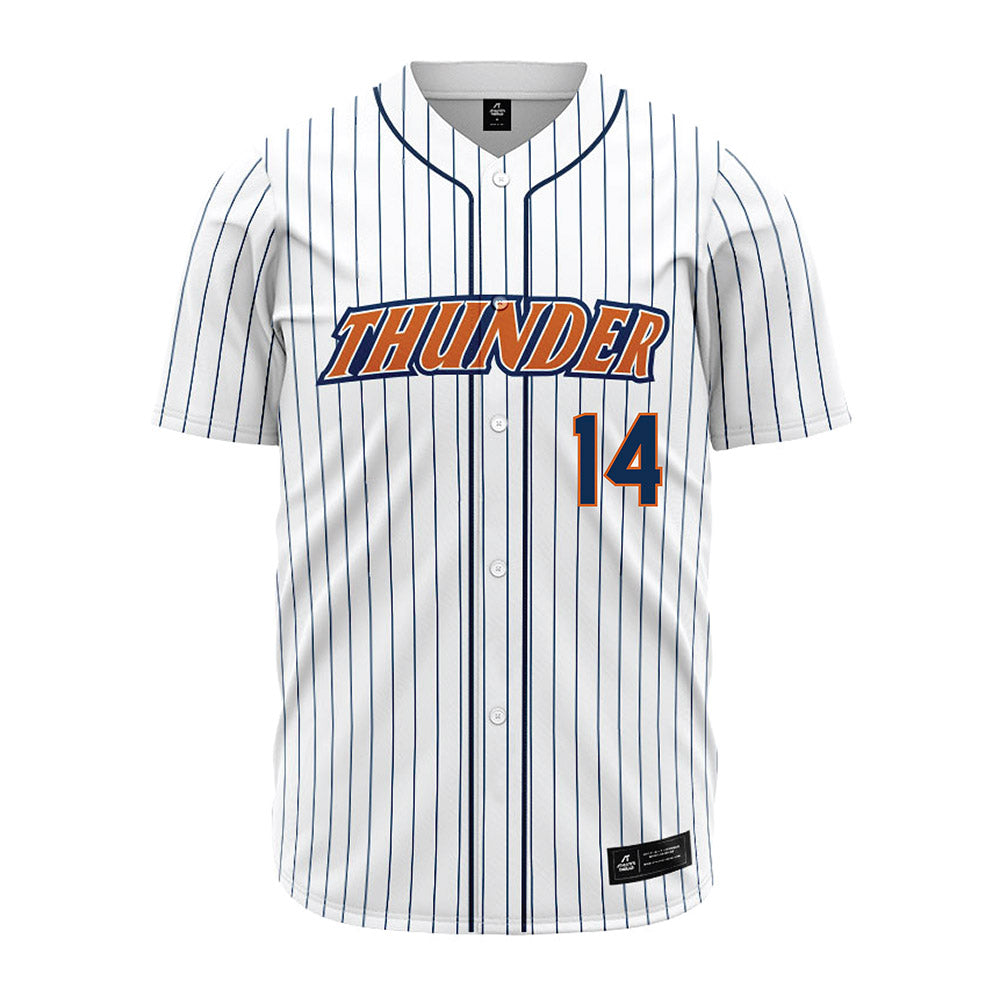 Wheaton IL - NCAA Baseball : Braden Engel - White Pinstripe Jersey-0