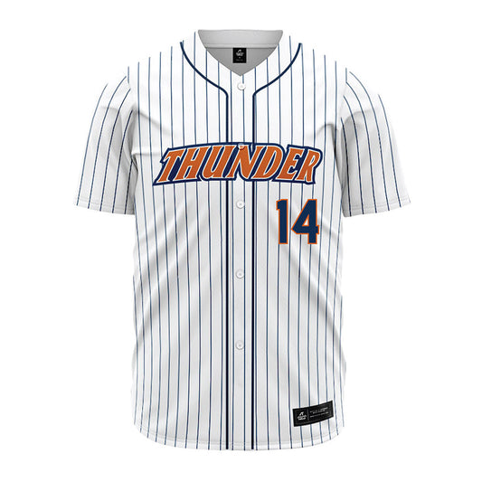 Wheaton IL - NCAA Baseball : Braden Engel - White Pinstripe Jersey-0