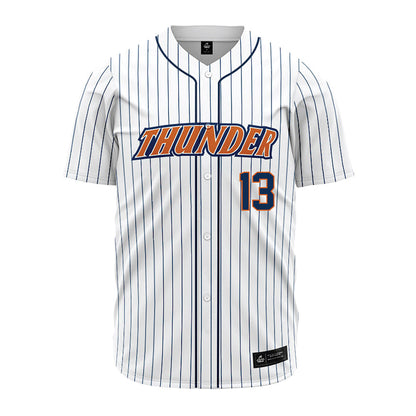 Wheaton IL - NCAA Baseball : Billy Kessler - White Pinstripe Jersey-0