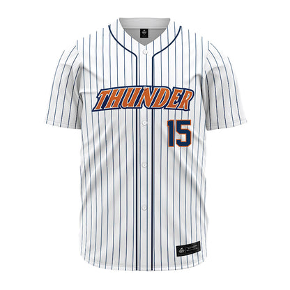 Wheaton IL - NCAA Baseball : David Levengood - White Pinstripe Jersey-0