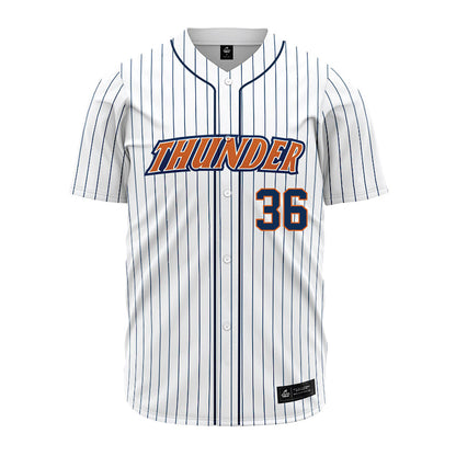 Wheaton IL - NCAA Baseball : Santana Grady - White Pinstripe Jersey-0