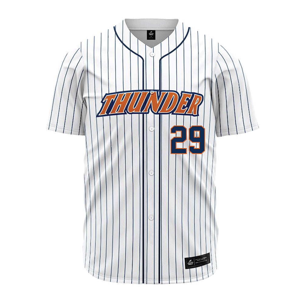 Wheaton IL - NCAA Baseball : Jamin VanGrouw - White Pinstripe Jersey-0