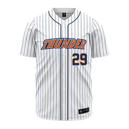 Wheaton IL - NCAA Baseball : Jamin VanGrouw - White Pinstripe Jersey-0