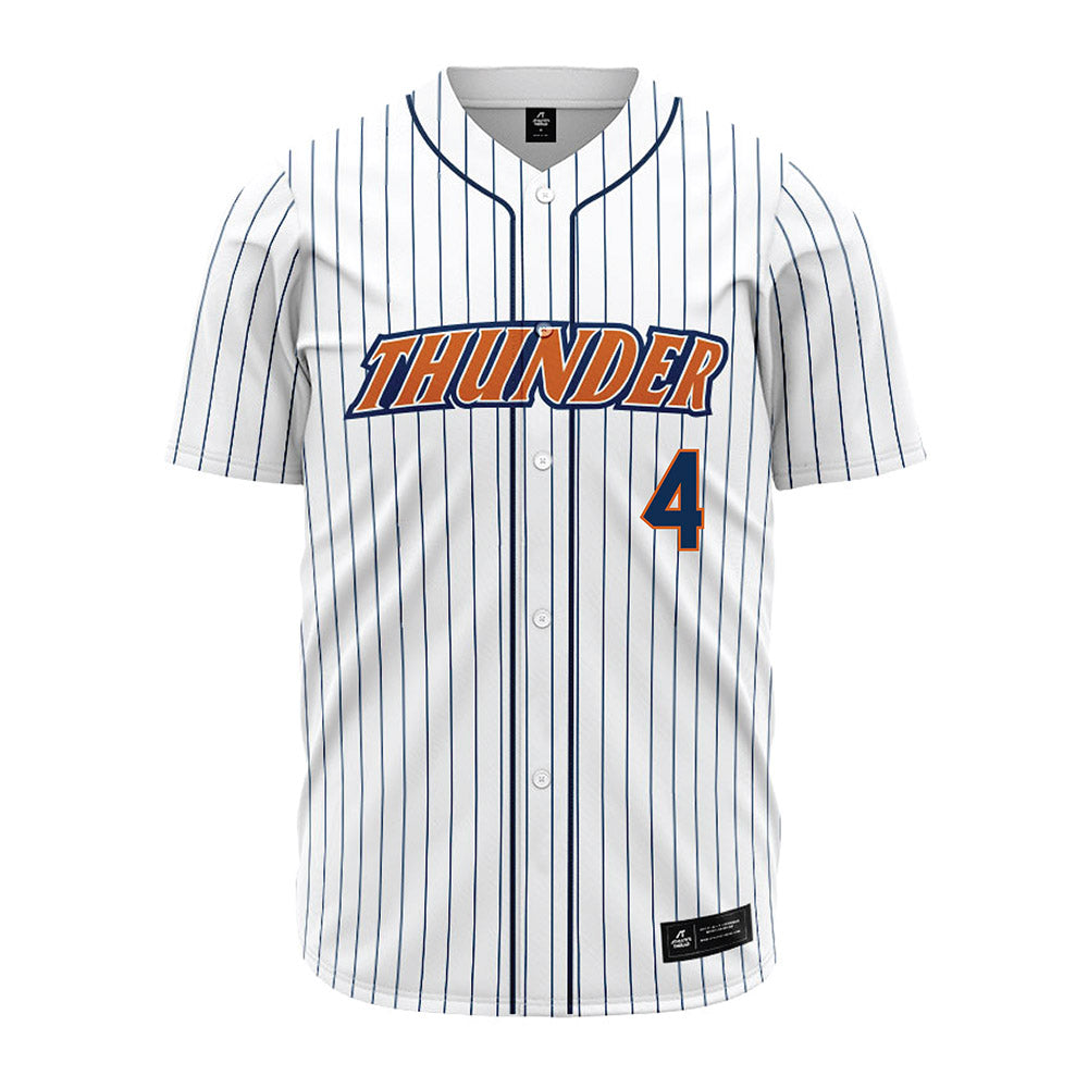 Wheaton IL - NCAA Baseball : William Clegg - White Pinstripe Jersey-0