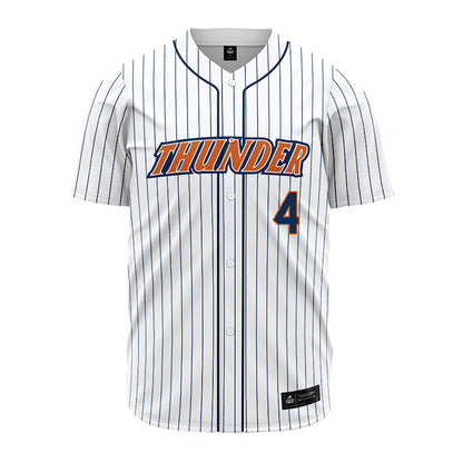 Wheaton IL - NCAA Baseball : William Clegg - White Pinstripe Jersey-0
