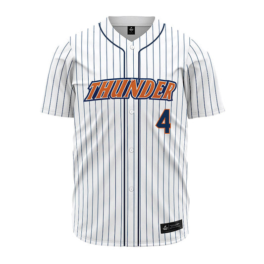 Wheaton IL - NCAA Baseball : William Clegg - White Pinstripe Jersey-0