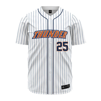 Wheaton IL - NCAA Baseball : Noah Husted - White Pinstripe Jersey-0