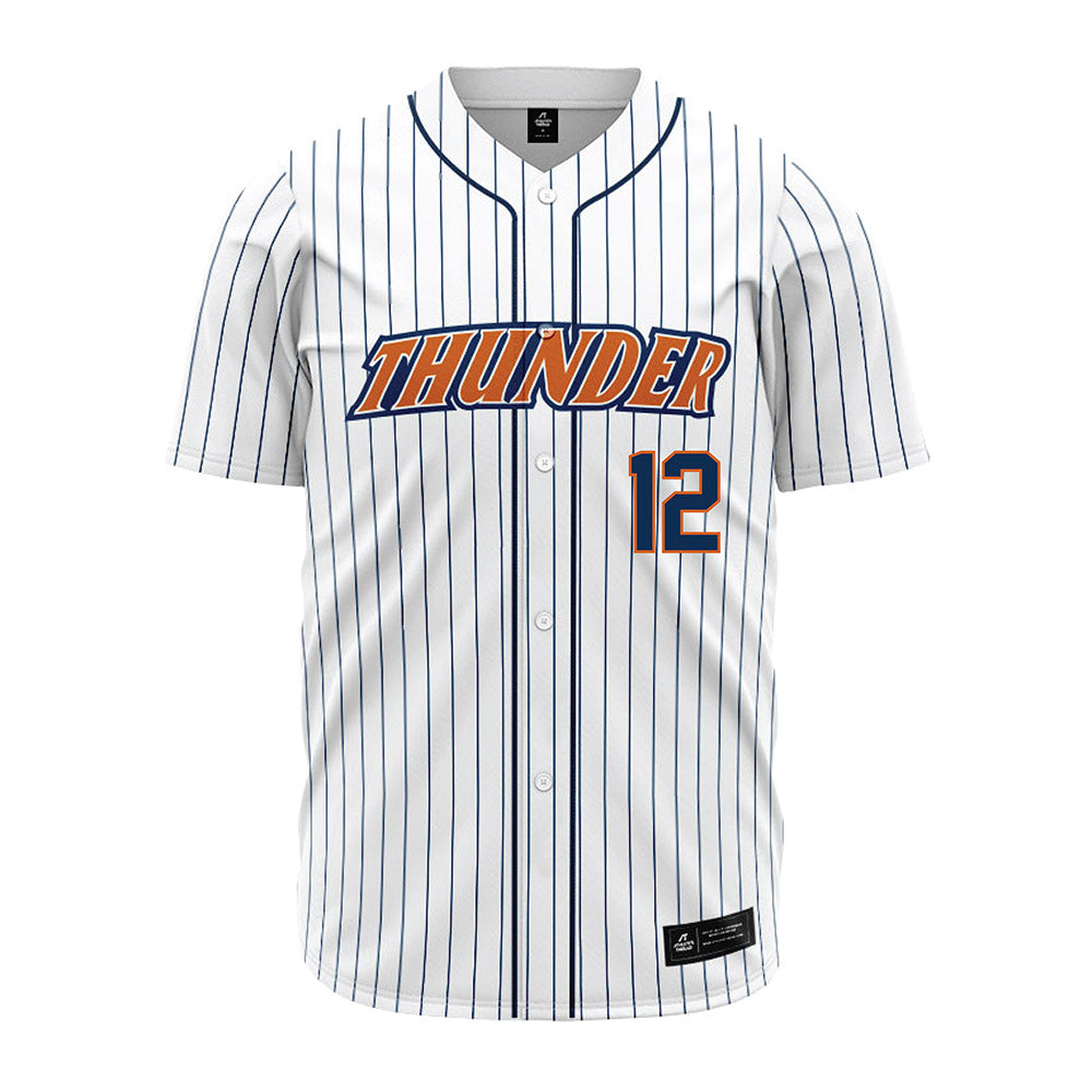 Wheaton IL - NCAA Baseball : Alex Bagley - White Pinstripe Jersey-0