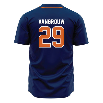 Wheaton IL - NCAA Baseball : Jamin VanGrouw - Navy Jersey-1