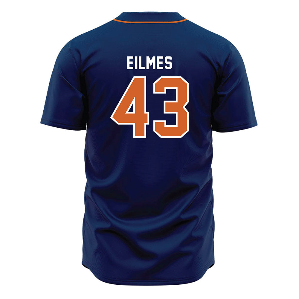 Wheaton IL - NCAA Baseball : Austin Eilmes - Navy Jersey-1
