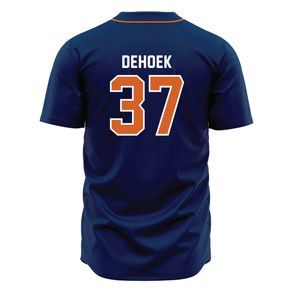 Wheaton IL - NCAA Baseball : Parker DeHoek - Navy Jersey-1