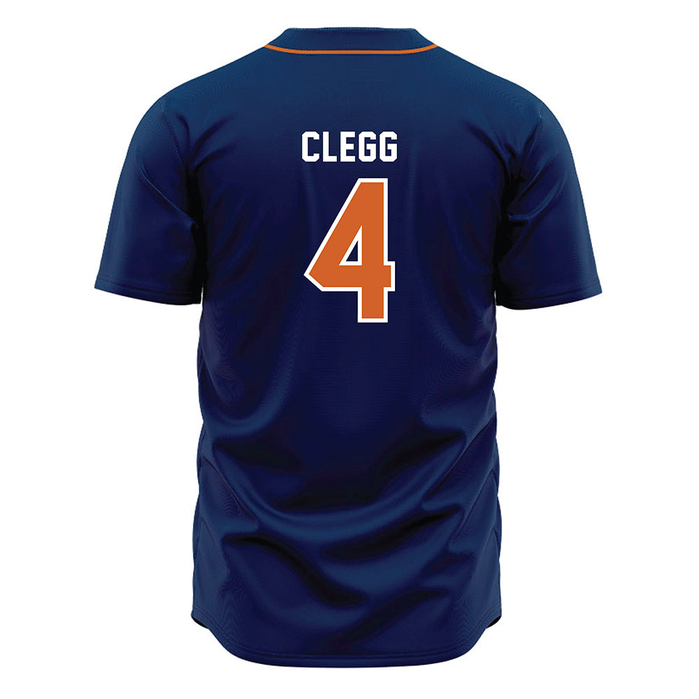 Wheaton IL - NCAA Baseball : William Clegg - Navy Jersey-1