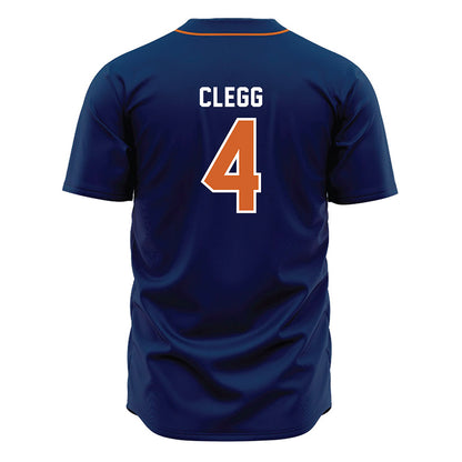 Wheaton IL - NCAA Baseball : William Clegg - Navy Jersey-1