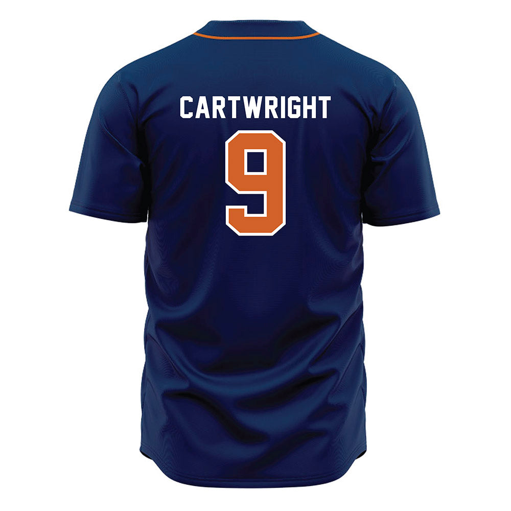 Wheaton IL - NCAA Baseball : Ryan Cartwright - Navy Jersey-1