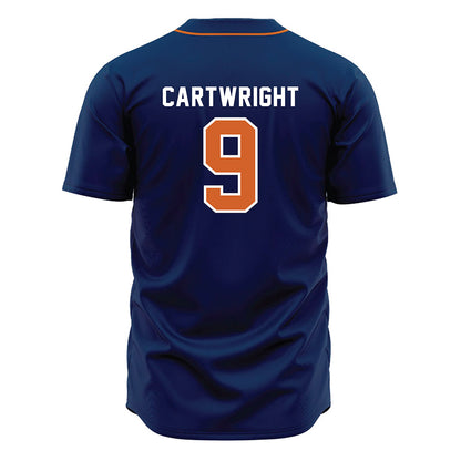 Wheaton IL - NCAA Baseball : Ryan Cartwright - Navy Jersey-1