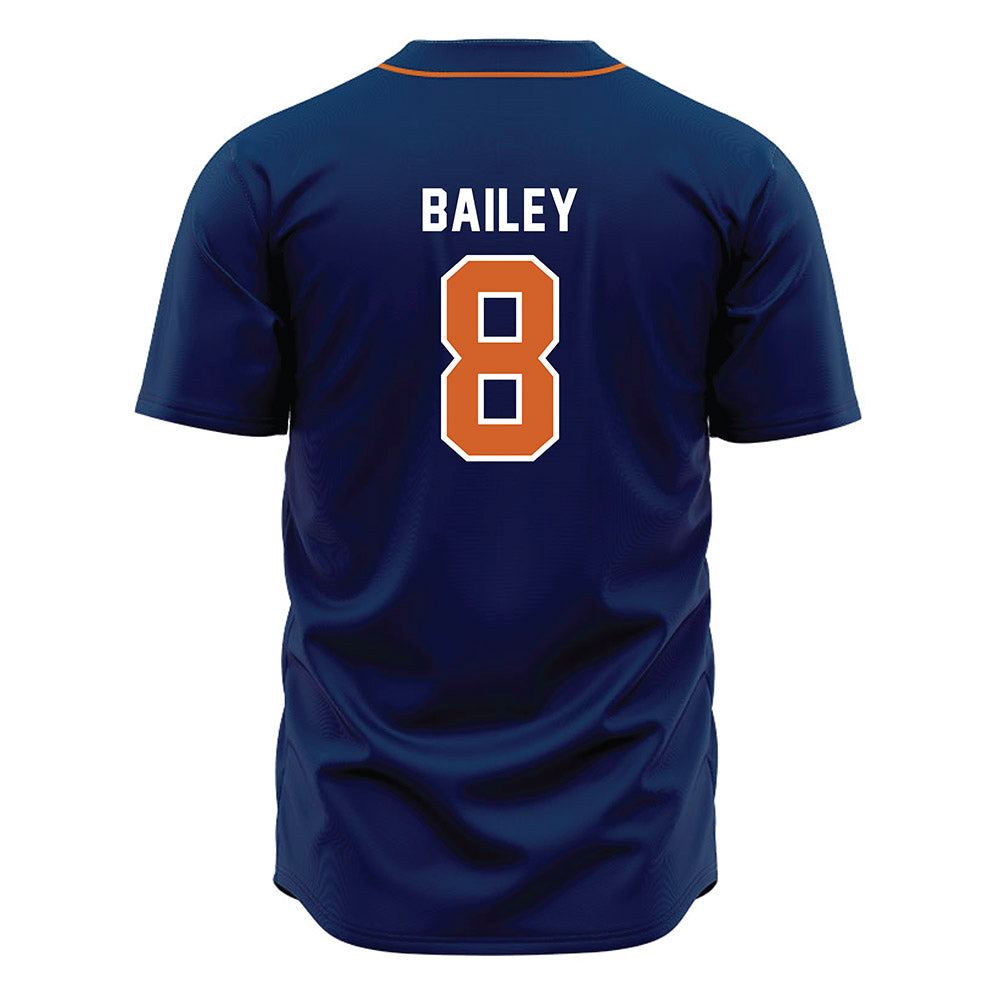 Wheaton IL - NCAA Baseball : Harrison Bailey - Navy Jersey-1