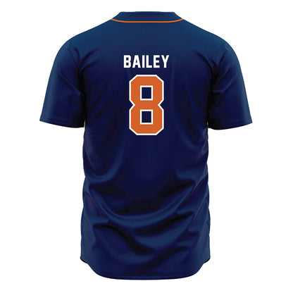 Wheaton IL - NCAA Baseball : Harrison Bailey - Navy Jersey-1