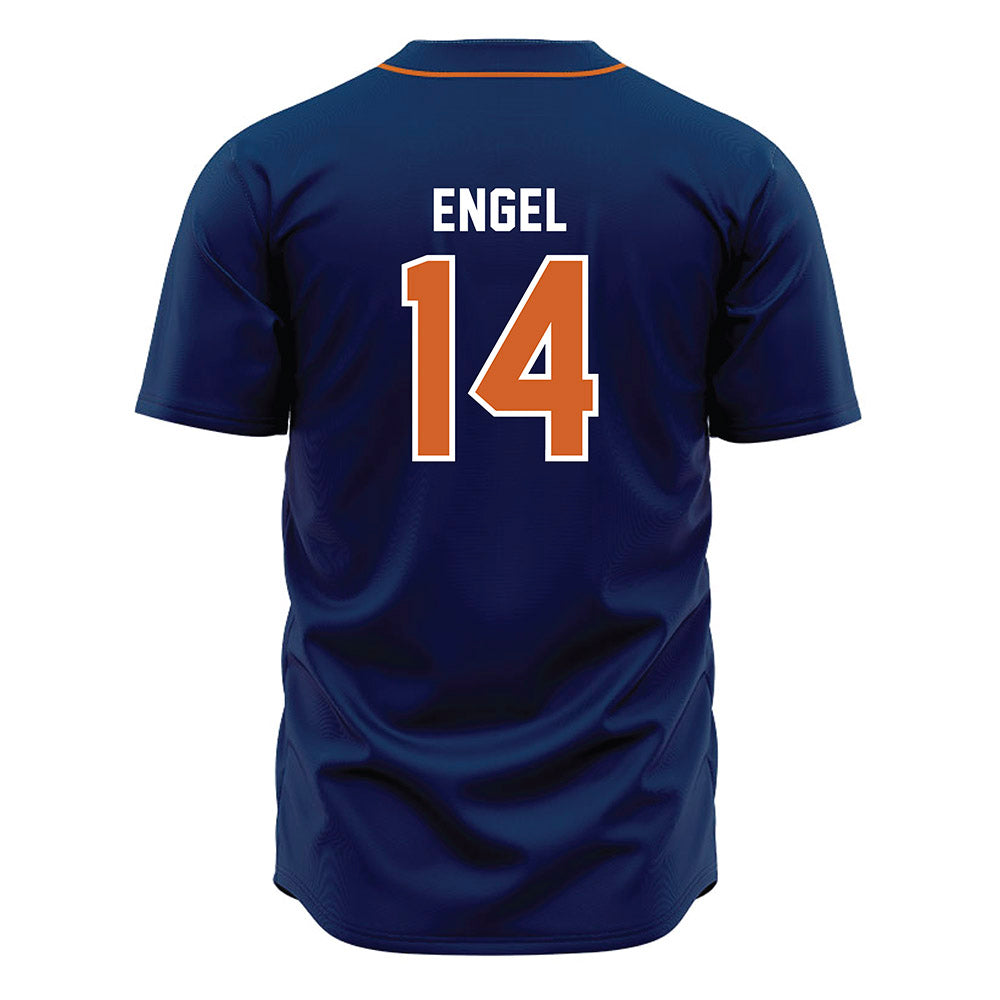 Wheaton IL - NCAA Baseball : Braden Engel - Navy Jersey-1