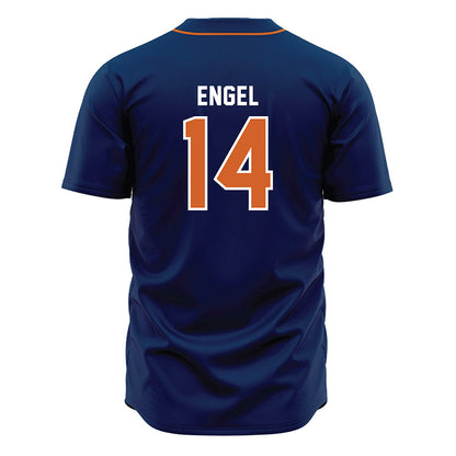 Wheaton IL - NCAA Baseball : Braden Engel - Navy Jersey-1
