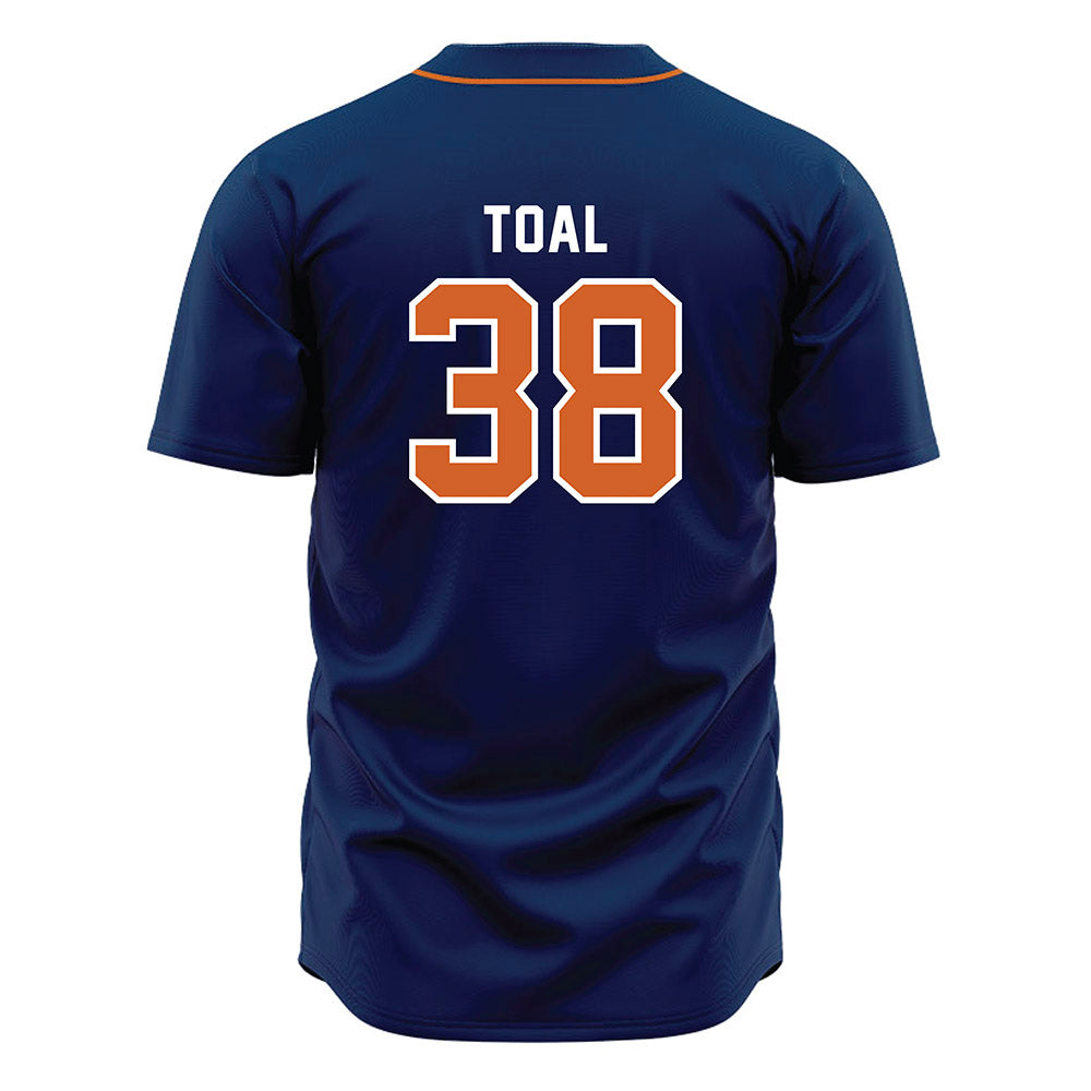 Wheaton IL - NCAA Baseball : Aidan Toal - Navy Jersey-1