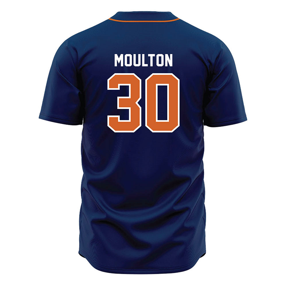 Wheaton IL - NCAA Baseball : Jonah Moulton - Navy Jersey-1