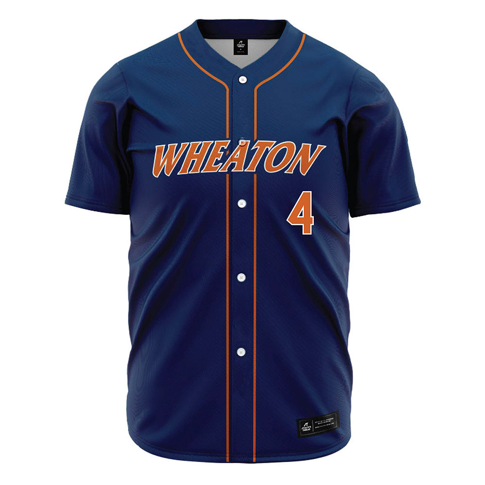 Wheaton IL - NCAA Baseball : William Clegg - Navy Jersey-0