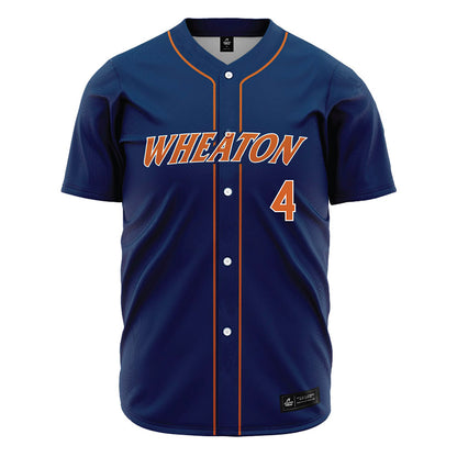 Wheaton IL - NCAA Baseball : William Clegg - Navy Jersey-0