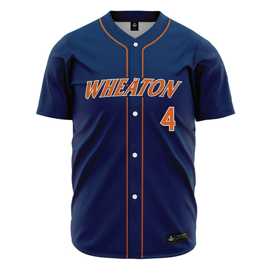 Wheaton IL - NCAA Baseball : William Clegg - Navy Jersey-0