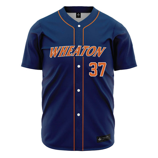 Wheaton IL - NCAA Baseball : Parker DeHoek - Navy Jersey-0