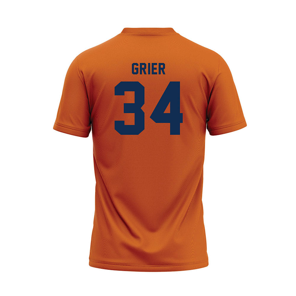 Wheaton IL - NCAA Baseball : Carson Grier - Orange Baseball Jersey-1