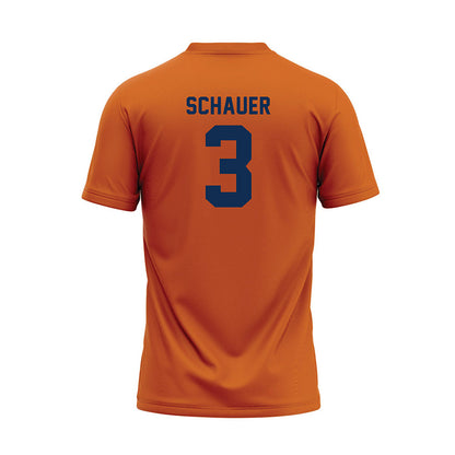 Wheaton IL - NCAA Baseball : Caleb Schauer - Orange Baseball Jersey-1