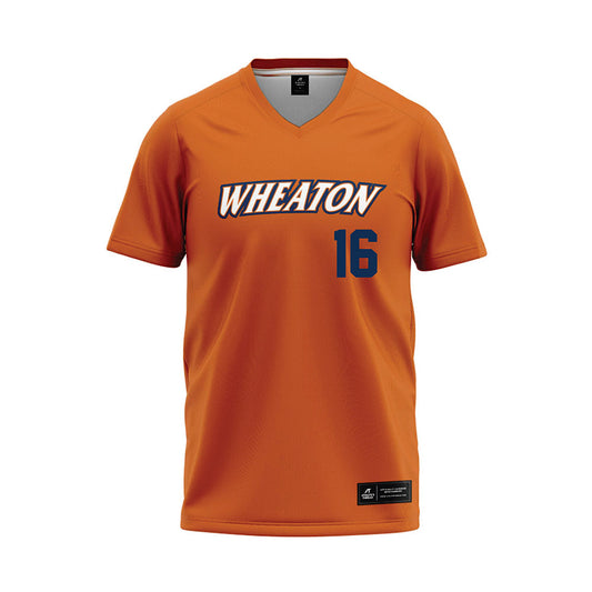 Wheaton IL - NCAA Baseball : Nate Burden - Orange Baseball Jersey-0