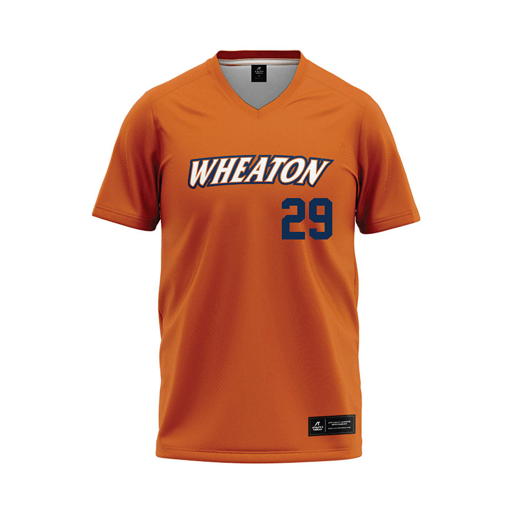 Wheaton IL - NCAA Baseball : Jamin VanGrouw - Orange Baseball Jersey-0